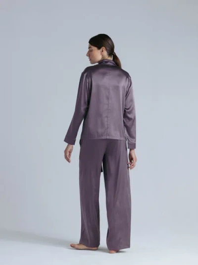 Alas Silk Pajama Pants In Purple
