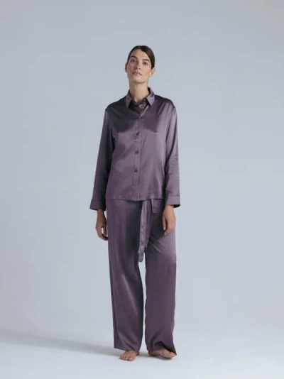 Alas Silk Pajama Pants In Purple