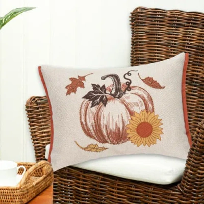 C & F Home C&f Home Harvest Time Pumpkin Embellished Fall Accent Pillow, 13" X 18" In Multi