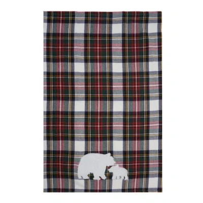 C & F Home C&f Home White Tartan Bears Towel In Multi