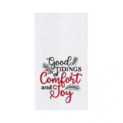 C & F Home C&f Home Tidings Of Comfort & Joy Towel In White