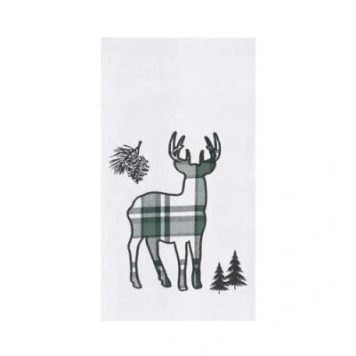 C & F Home C&f Home Evergreen Deer Towel In Green