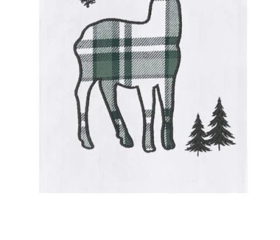 C & F Home C&f Home Evergreen Deer Towel In Green