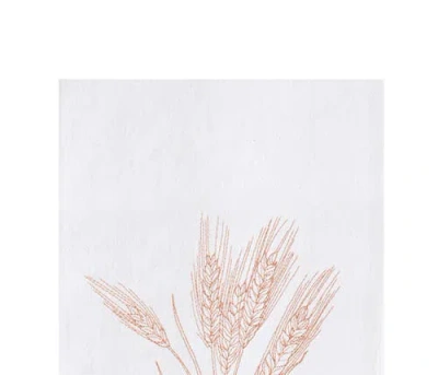 C & F Home C&f Home Autumn Fields Wheat Embroidered Cotton Flour Sack Dishtowel In White
