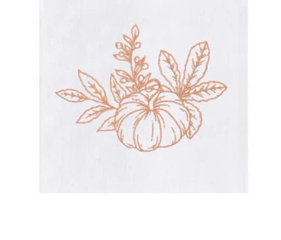 C & F Home C&f Home Autumn Fields Pumpkin Towel In White