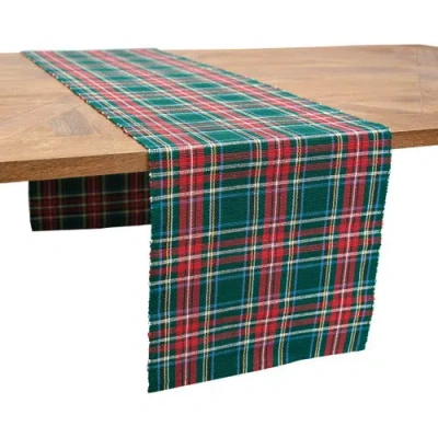 C & F Home C&f Home Weston Plaid Red And Green Table Runner 13" X 72" In Green