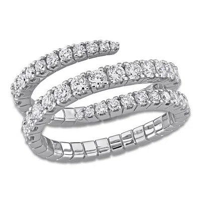Created Forever 1 1/7ct Tw Lab Grown Diamond Coil Ring In 14k White Gold In White