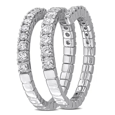 Created Forever 1 1/7ct Tw Lab Grown Diamond Coil Ring In 14k White Gold In White