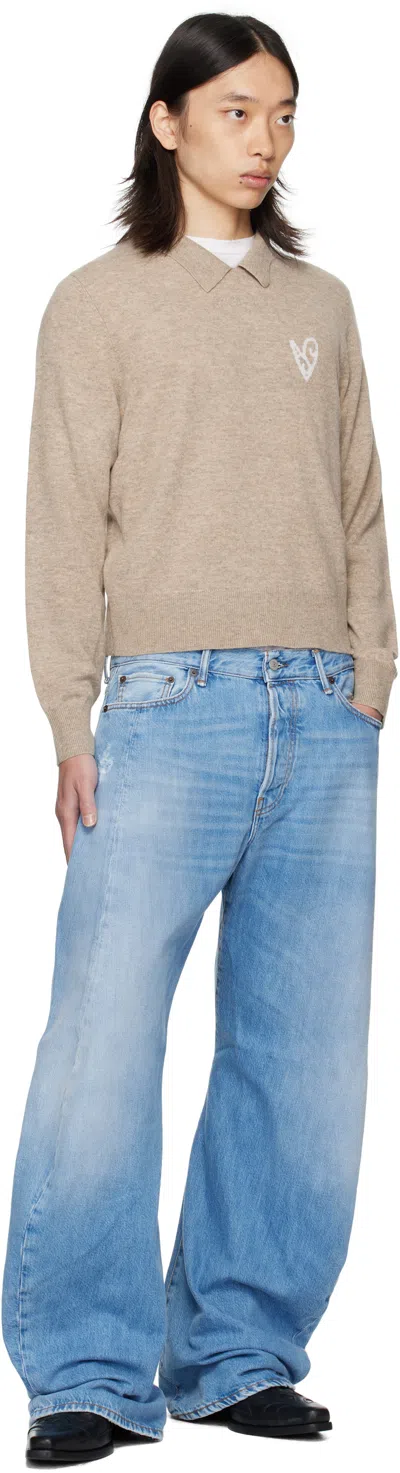 Acne Studios Blue 2006m Goldmine Jeans In Animal Print