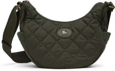 Burberry Green Clifton Horseshoe Crossbody Bag​ In Gray