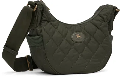 Burberry Green Clifton Horseshoe Crossbody Bag​ In Gray