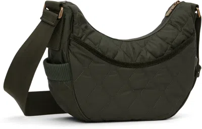 Burberry Green Clifton Horseshoe Crossbody Bag​ In Gray