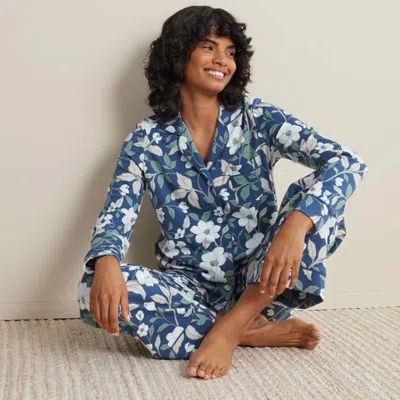 The Company Store Printed Pima Cotton Women's Button-down Pajama Set In Multi
