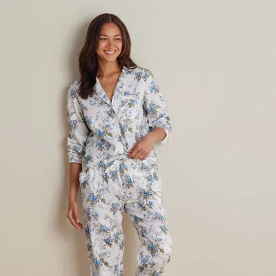 The Company Store Printed Women's Button-down Pajama Set In Multi