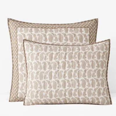 The Company Store Jiya Reversible Quilted Sham In Brown