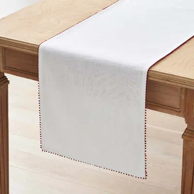 The Company Store Pom Fringe Table Runner In Multi