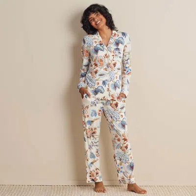 The Company Store Tencel™ Modal Jersey Knit Women's Button-down Pajama Set In Multi