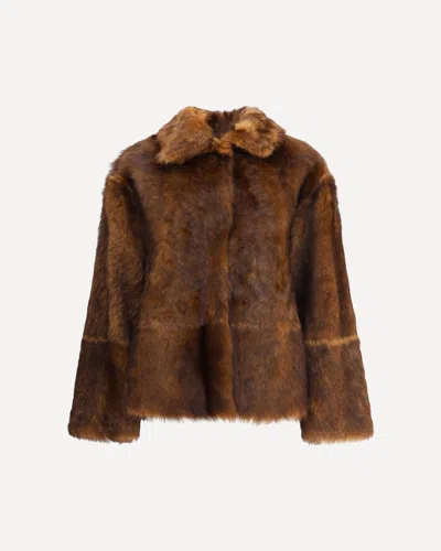 P.a.r.o.s.h P. A.r. O.s. H. Reversible Sheepskin In Brown