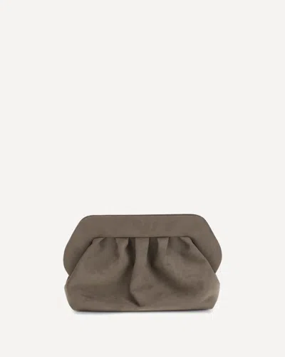 Themoirè Medium Bios Clutch Colour Mud Suede Effect In Brown
