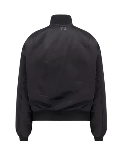 Y-3 Asymmetric Zip-up Track Jacket In Black