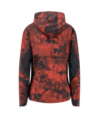 Y-3 X Adidas Aop Drawstring Hooded Jacket In Red