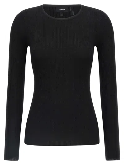 Theory Ribbed Sweater In Black