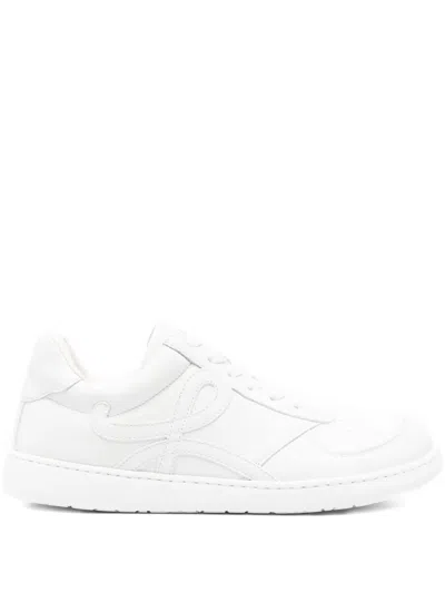 Loewe Jambo Sneaker In Soft Grained Calfskin Sneakers White In White