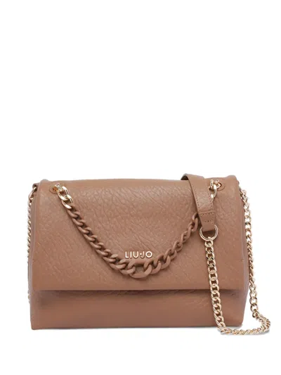 Liu •jo Crossbody Bag With Chain And Flap In Brown
