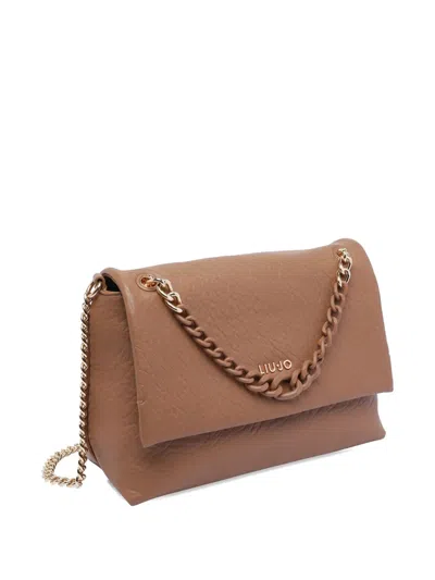 Liu •jo Crossbody Bag With Chain And Flap In Brown