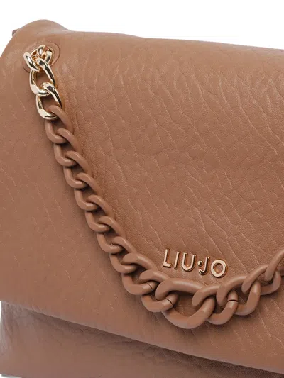Liu •jo Crossbody Bag With Chain And Flap In Brown
