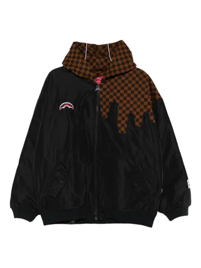 Sprayground Zip-up Bomber Jacket In Black
