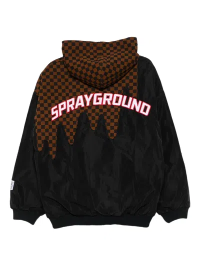 Sprayground Zip-up Bomber Jacket In Black