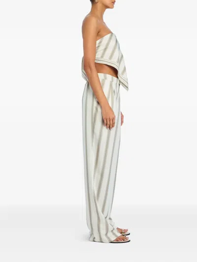 Ser.o.ya Hark Satin Strapless Top In White