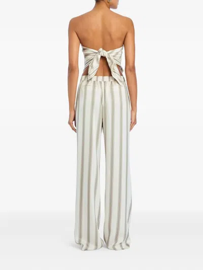 Ser.o.ya Hark Satin Strapless Top In White