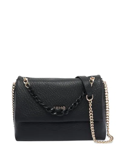 Liu •jo Push-lock Chain-strap Tote Bag In Black
