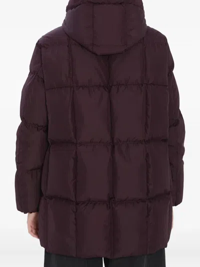 Moncler Darbon Oversized Hooded Down Jacket In Red