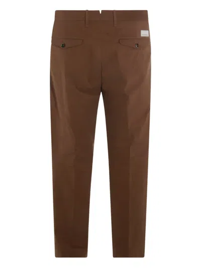 Nine In The Morning Camel Cotton Pants In Brown