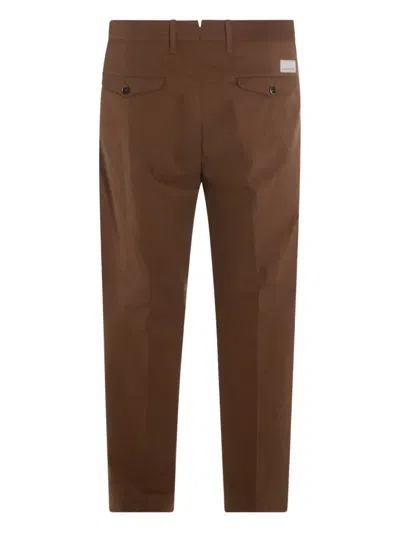 Nine In The Morning Camel Cotton Pants In Brown