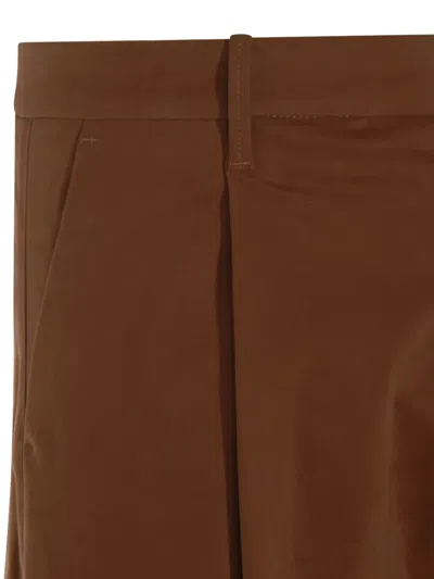 Nine In The Morning Camel Cotton Pants In Brown