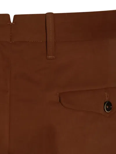 Nine In The Morning Camel Cotton Pants In Brown