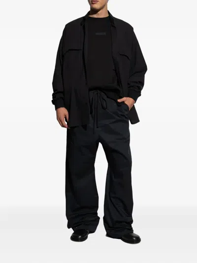 Essentials Drawstring-fastening Trousers In Black