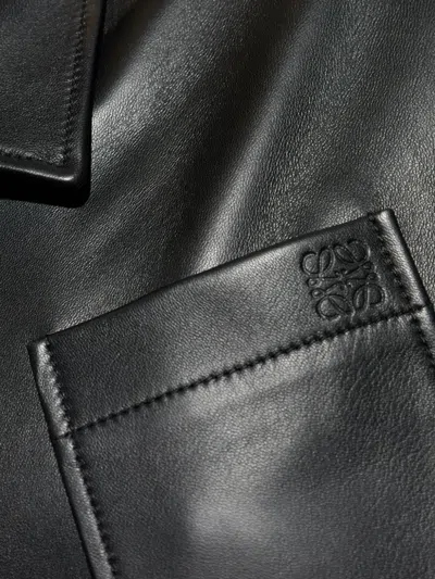 Loewe Men Lambskin Nappa And Nylon Twill Jacket In Black
