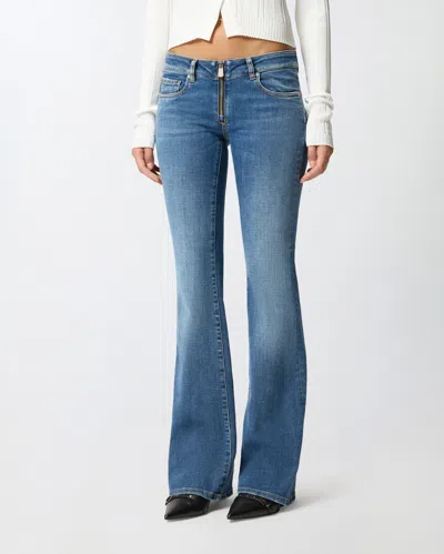 Pinko Flared Low-rise Jeans In Blue