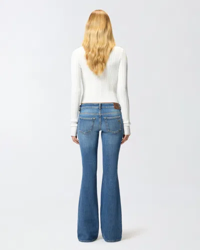 Pinko Flared Low-rise Jeans In Blue