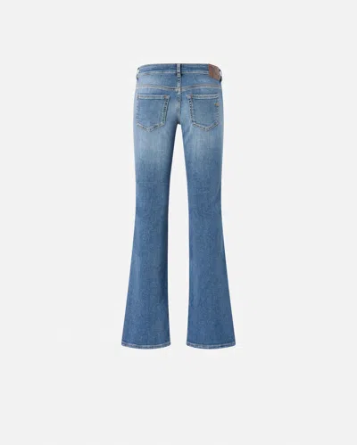 Pinko Flared Low-rise Jeans In Blue