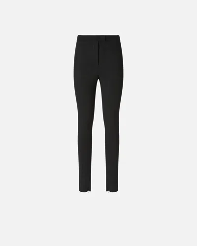 Pinko Long Trousers With Sheer Inserts In Black