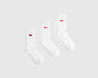 Levi's Regular Cut Socks (3-pack) In White
