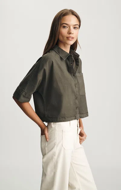 Mavi Edition Short Sleeve Button-up Shirt In Kambaba In Green