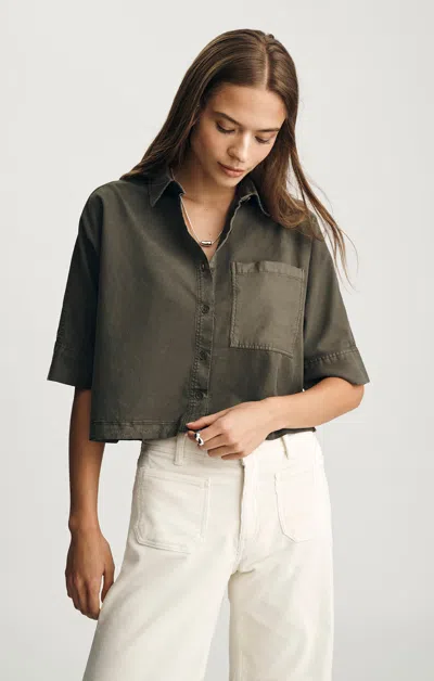 Mavi Edition Short Sleeve Button-up Shirt In Kambaba In Green
