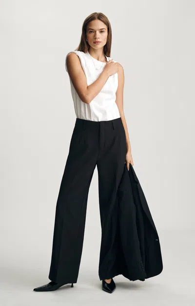 Mavi Edition Wide Leg Pants In Black In Black